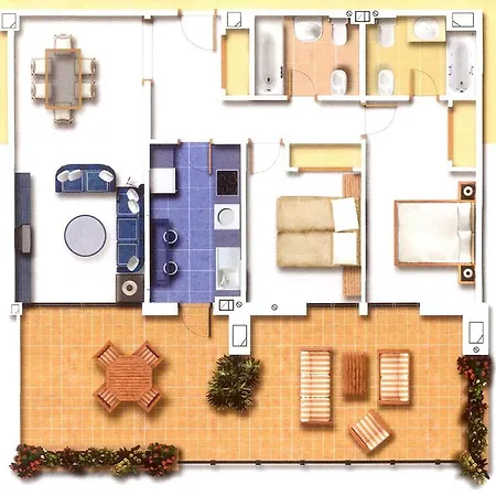 Apartment Salinas. For 4. Terrace/parking/pools/gym/4mins Estepona